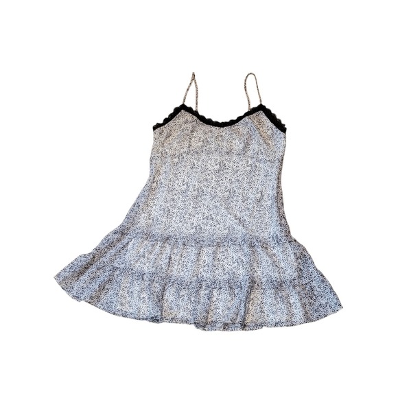 NEW Kimchi Blue‎ Mini Dress Y2k Slip Lace Trim Chiffon Small White Black - Picture 2 of 12